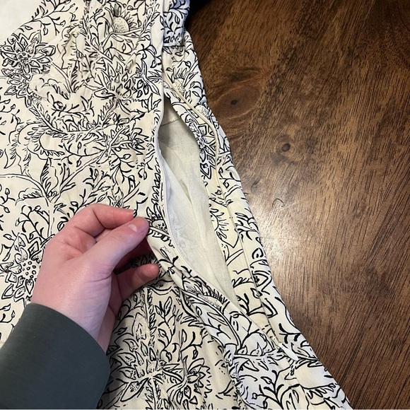 Scotch & Soda Easy Floral Maxi Midi Dress S Boho Coquette Flowy Slit Puff Sleeve - Picture 14 of 16